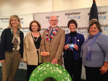 Pictured: Wendy Lemieux; Fairfax County, Lori Wymore-Kirkland, Fairfax County; David Kline, Fairfax County; Chairman Sharon Bulova, Sue Boucher; Fairfax County